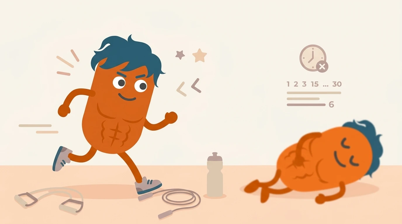 Illustration for the article: Why You Always Quit the Gym with ADHD (And What Actually Works)