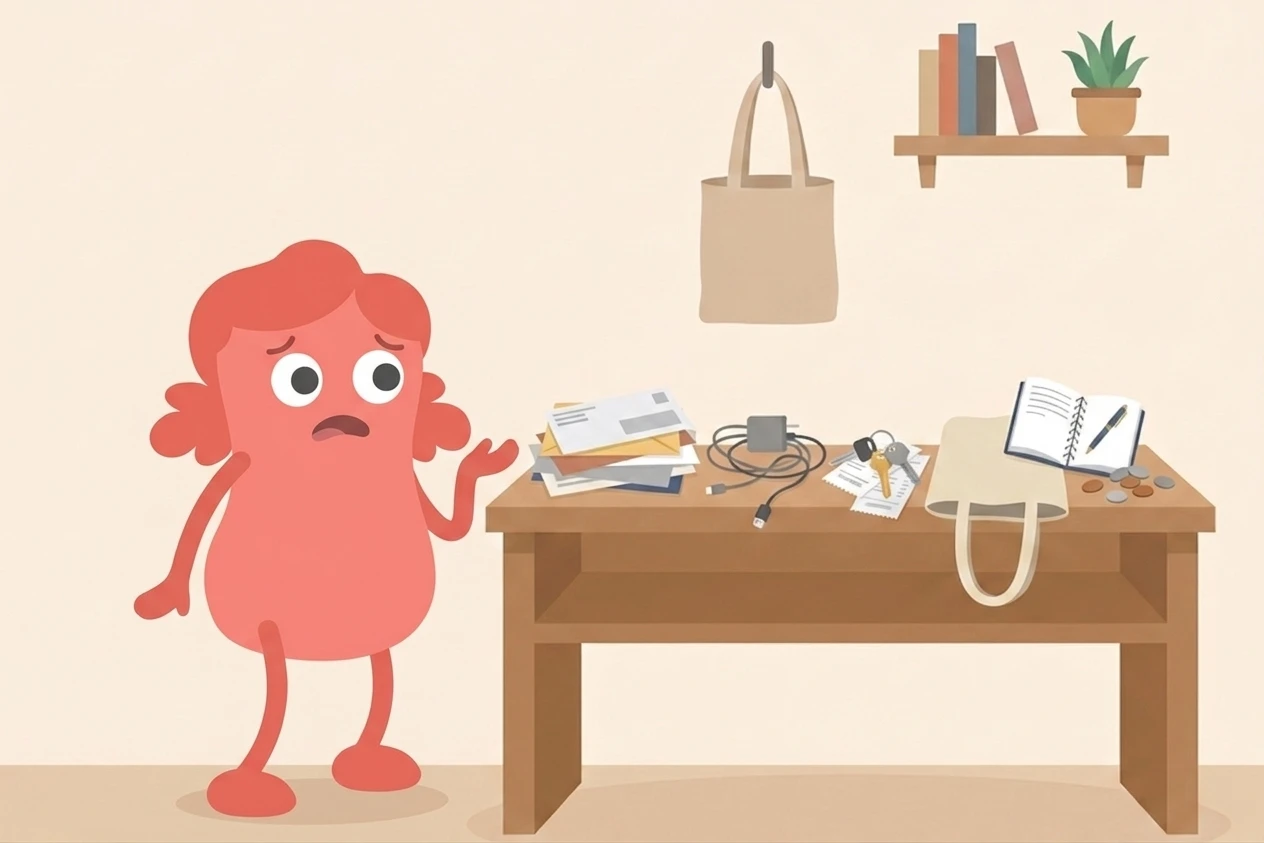 Illustration for the article: The ADHD Doom Pile: Why Clutter Accumulates and How to Beat It