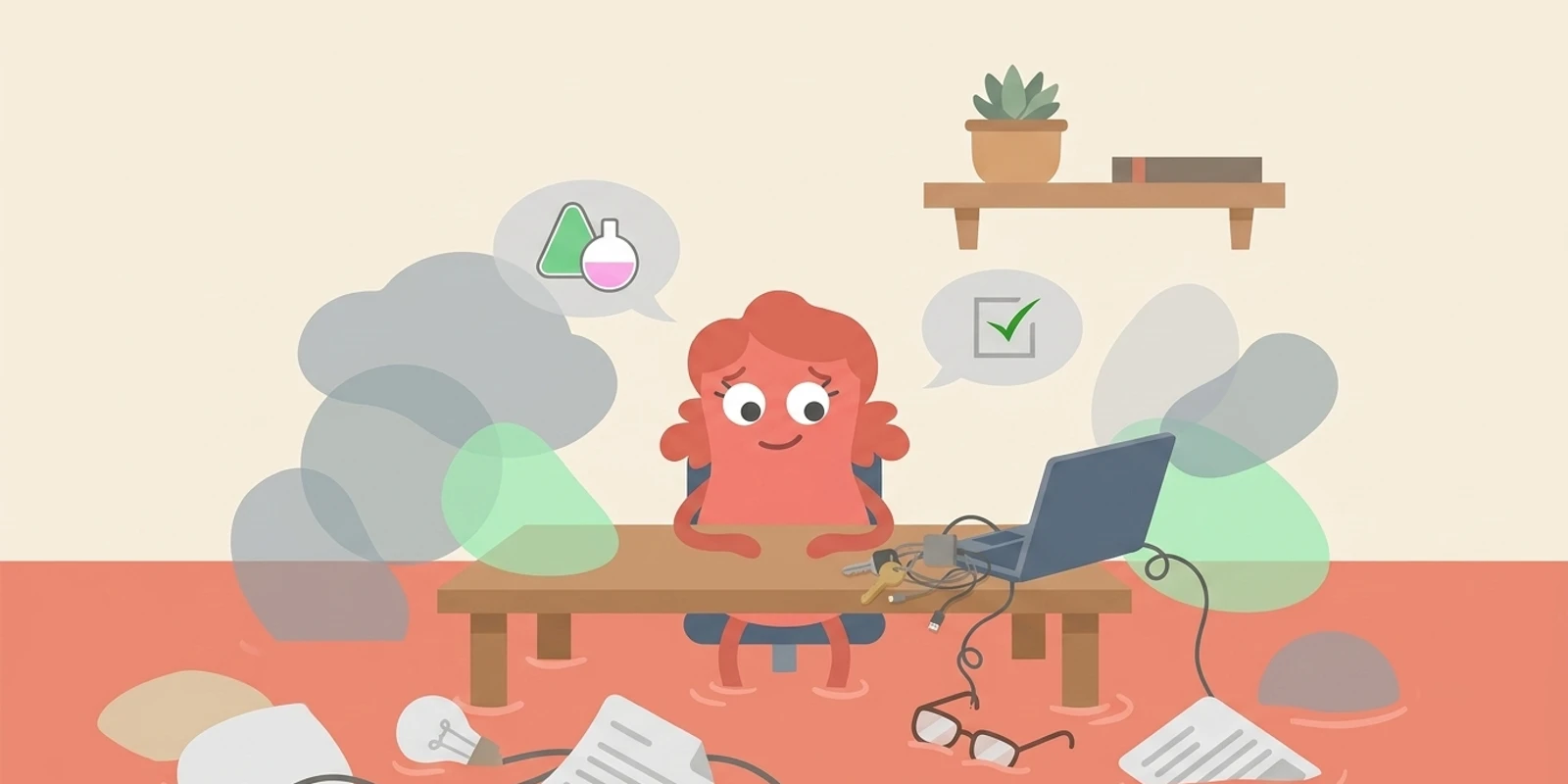 Illustration for the article: ADHD Paralysis: Why Your Brain Freezes and How to Break Free