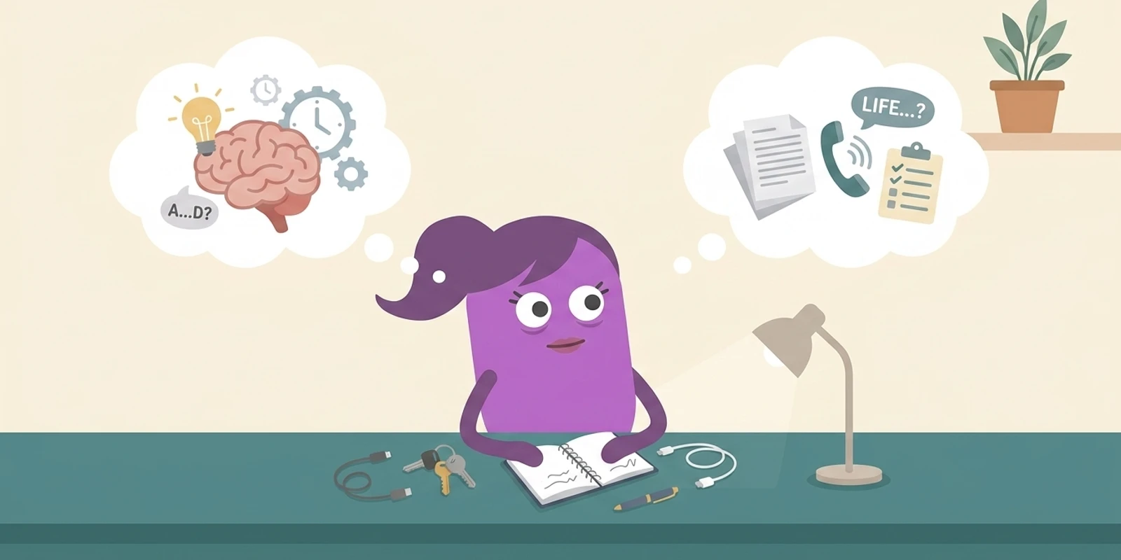 Illustration for the article: Adult ADHD Test Guide: How to Assess, Interpret, and Act