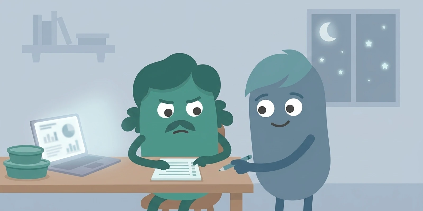 Illustration for the article: Body Doubling for ADHD: How Working Alongside Others Improves Focus