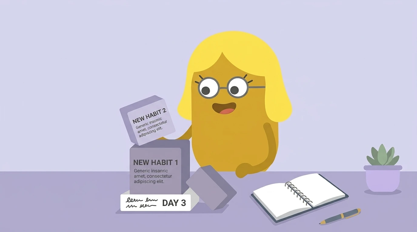 Illustration for the article: Habit Stacking: When It Works, When It Doesn't, and How to Do It Right