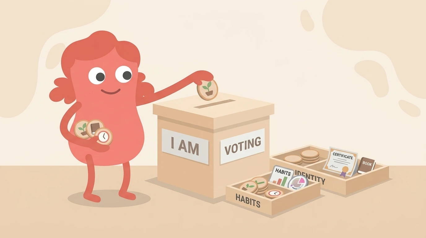 Illustration for the article: Identity-Based Change: Why 'I Am' Beats 'I Should' Every Time