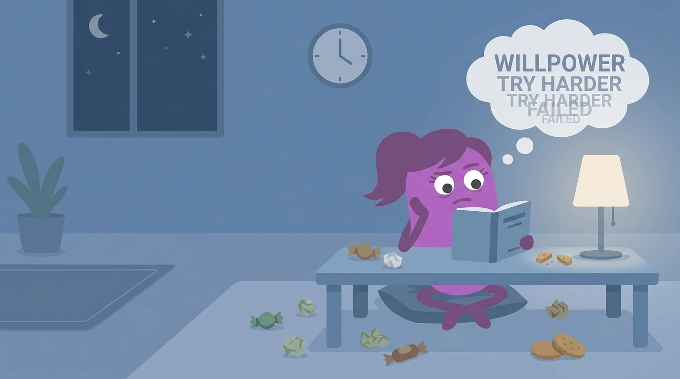 Illustration for the article: The Neuroscience of Breaking Bad Habits: Why Willpower Isn't Enough