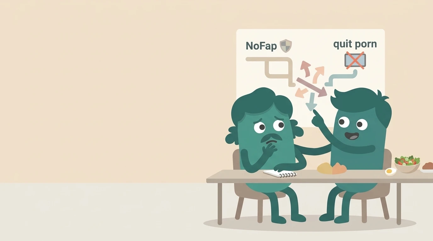 Illustration for the article: NoFap vs No Porn: What's the Difference and Which Works Better?
