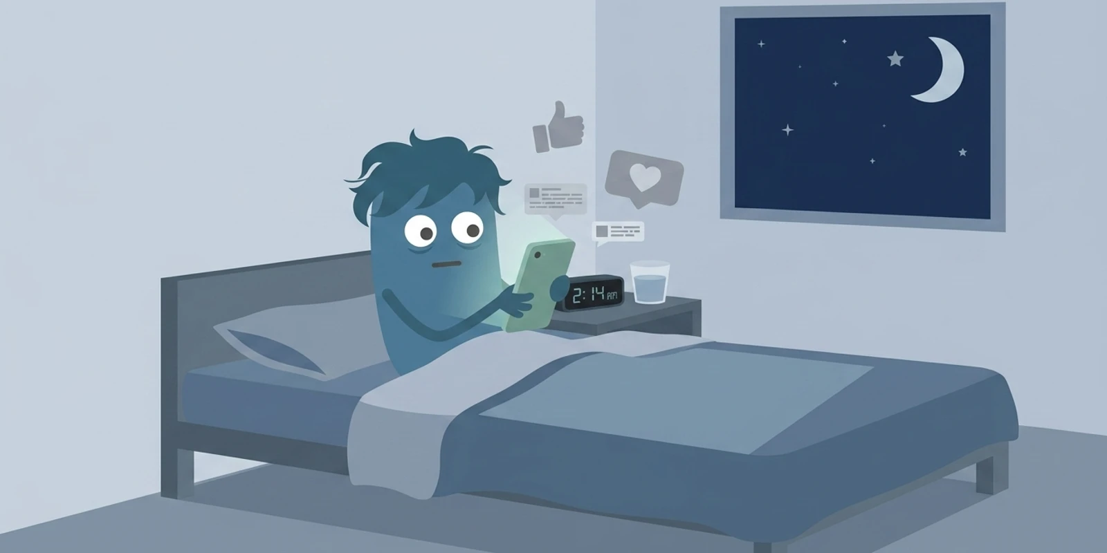 Illustration for the article: Phone Addiction Symptoms: 7 Warning Signs You're Hooked