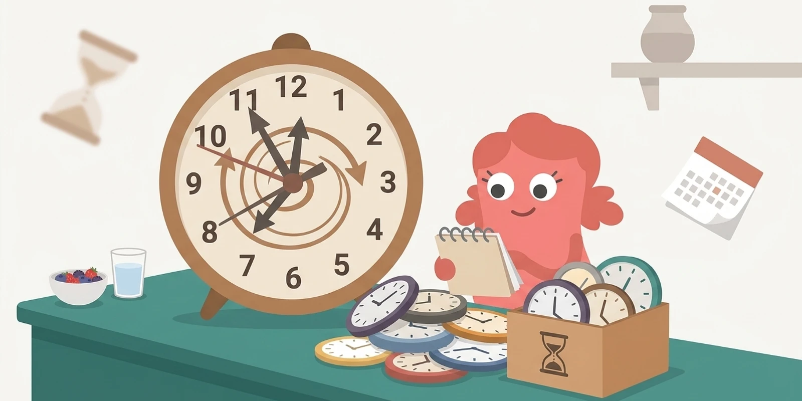 Illustration for the article: Working from Home with ADHD: The Messy Truth Nobody Posts